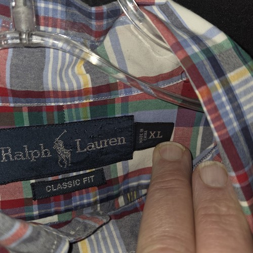 2 Ralph Lauren Herren XL Button Down Hemden PONY einfarbig grün & kariert mehrfarbig - Bild 5 von 15