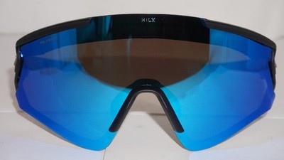 HILX New Sunglasses KINETIK Ronin Black Blue Mirror C03 138