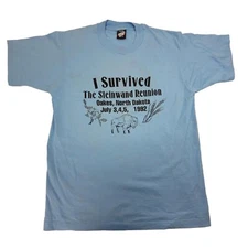 Vintage Screen Stars Best Single Stitch Tshirt 1992 Family Reunion Blue Mens L