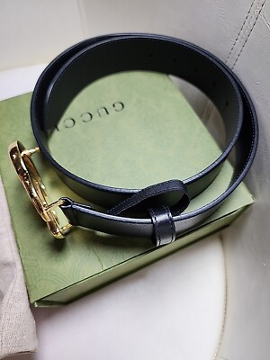 Preowned Gucci Black Wide Belt . Size. 85/ 34. Unisex. | eBay