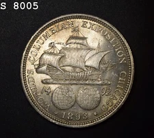 1893 Columbian Exposition Commemorative Half Dollar Silver "BU"