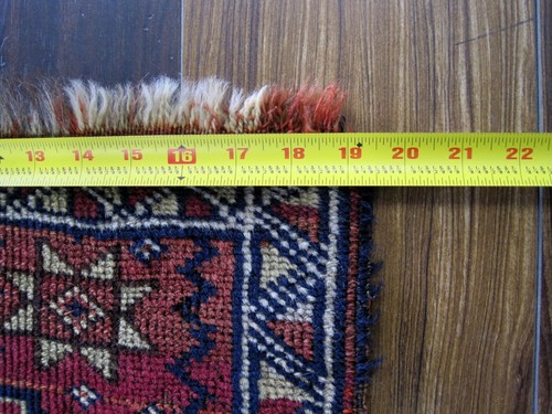 Antique Turkish Yastic Kirsehir Prayer Red Scatter Rug 33" x 19" - Picture 4 of 6