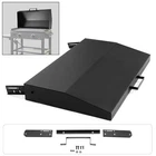 Hinged Lid Cover For Blackstone Griddle 28" with Rear Grease Collection Black
