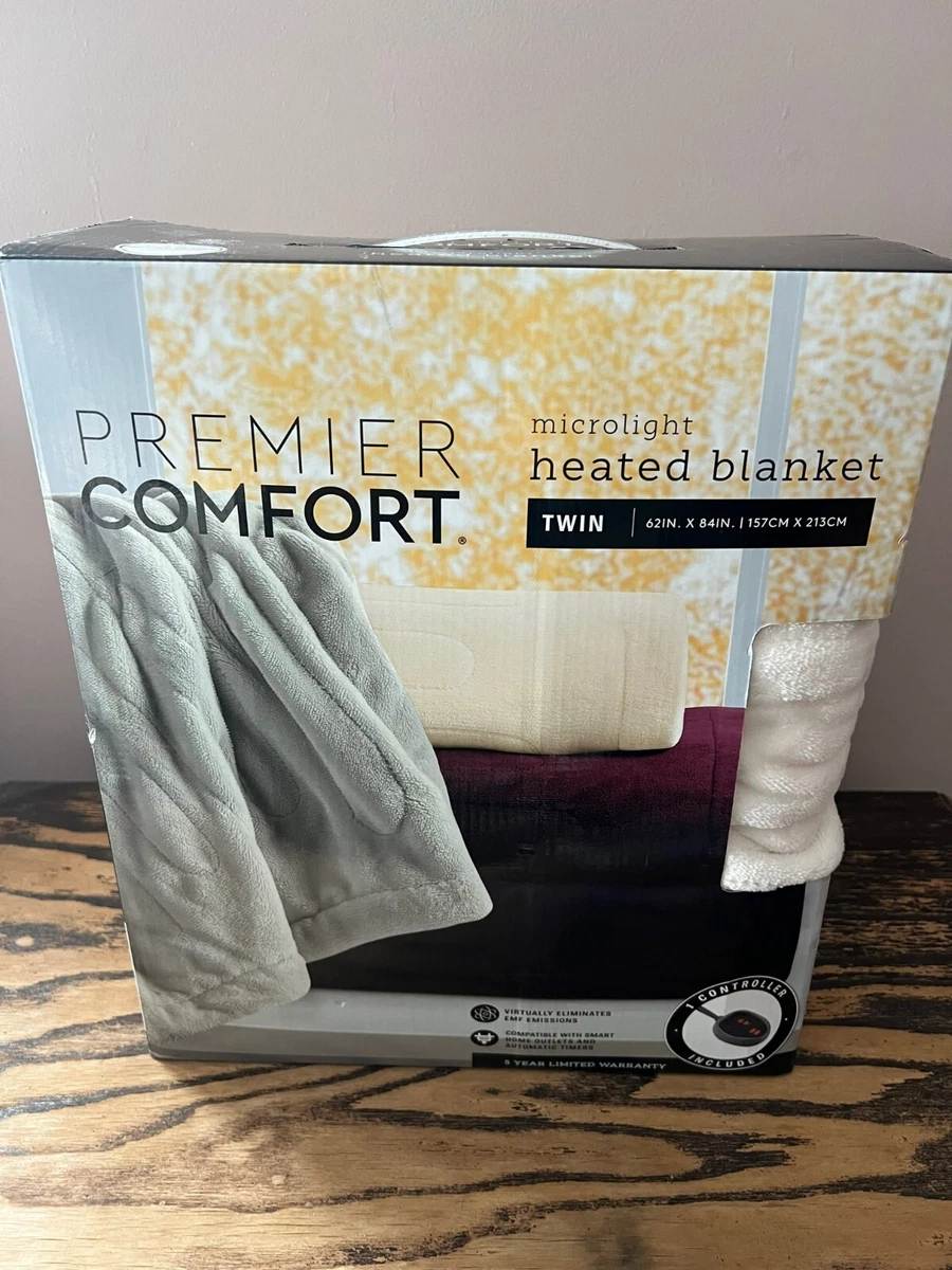 Premier Comfort Microlight Heater Electric Blanket Twin Size, White NEW |  eBay