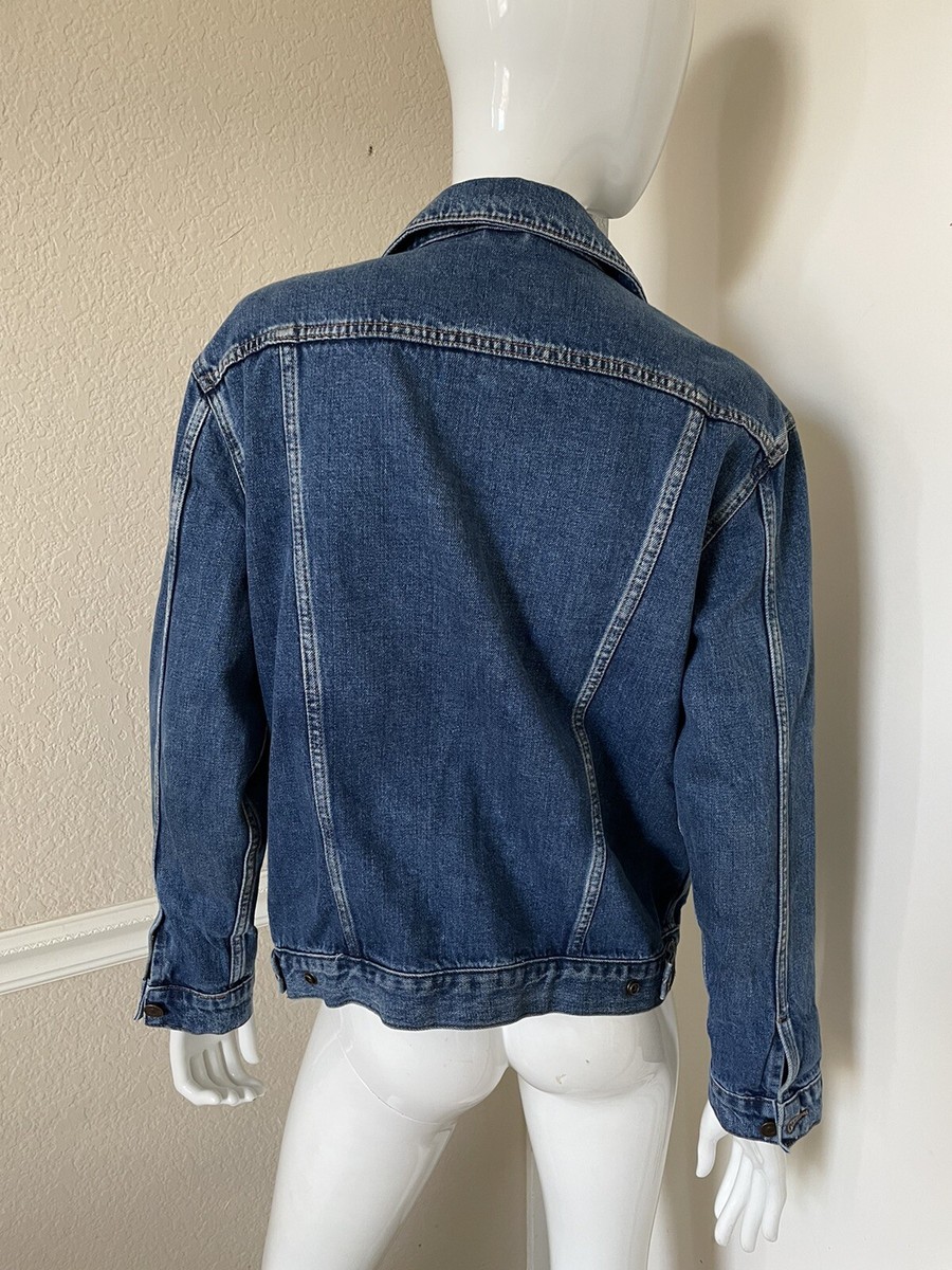 TOPSHOP MOTO Medium Wash Women's Oversized Denim Trucker Jean