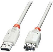 LINDY 2m USB 2.0 Extension Cable - Type A Male to Female, Grey