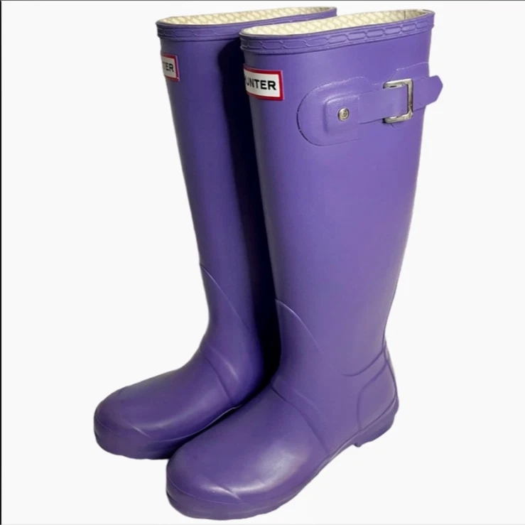 Hunter rain 2025 boots violet