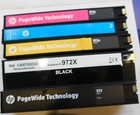 Used Hp 972 Ink Refill Cartridges, 2 Black 3 Color-Total 5- 4-Sale Priced 2 Move