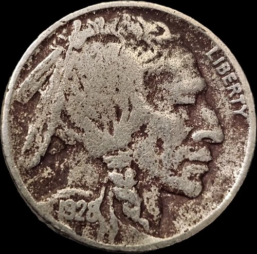 1928 P Philadelphia Mint Buffalo Nickel Good Condition US Coin