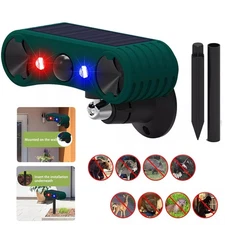 Outdoor Solar Wireless Motion Sensor Alarm 13 Sound Detector 130db Loud Noise