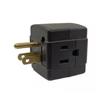 Box of 10 Leviton 692-E Triple Outlet Cube Tap Adapter 15A 125V Grounded Black 