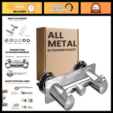 All Metal RV Shower Faucet - 4" Thermostatic Outdoor Valve, Camper Bathroom Mixe
