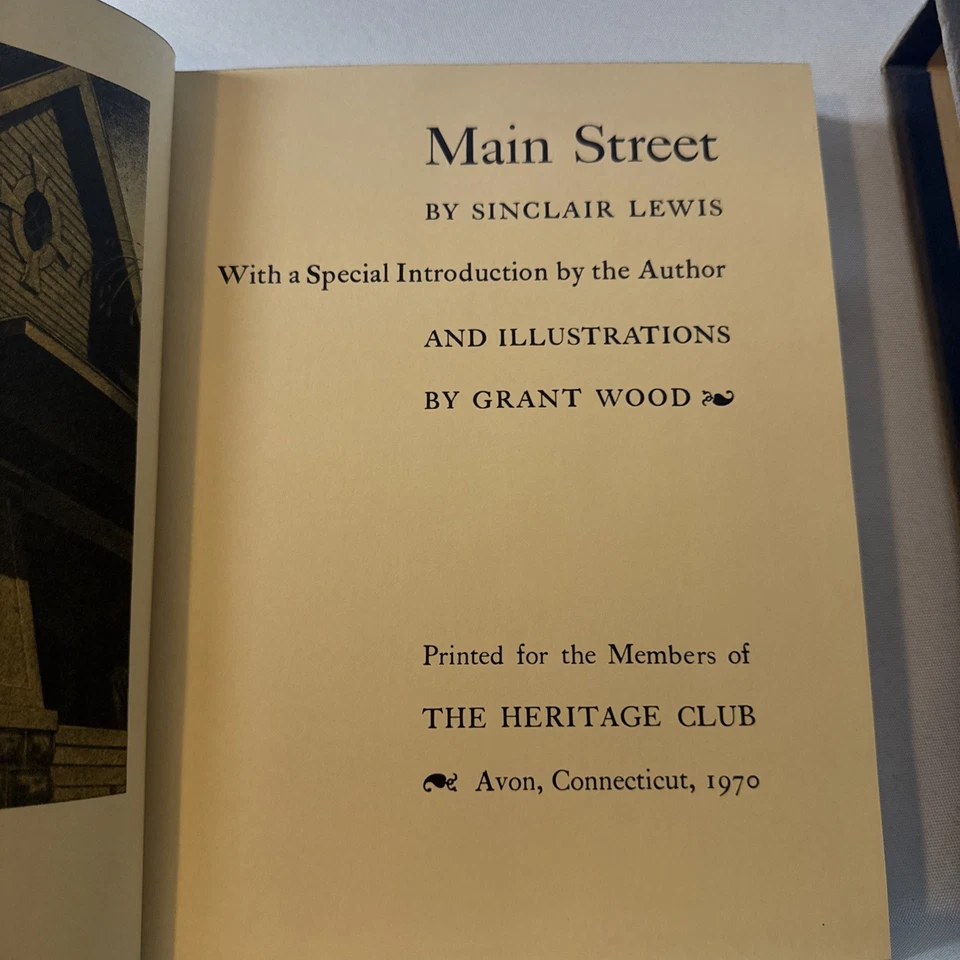 Main Street | by Sinclair Lewis | Heritage Press | 1965 | HC/SC | Sandglass Foto 4 de 4