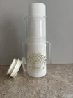 Vintage 72 Oz Pyrex Carafe Green Spring Blossom Crazy Daisy Pitcher 3472-1