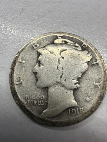 1918 Mercury Dime — photo from another recent sale