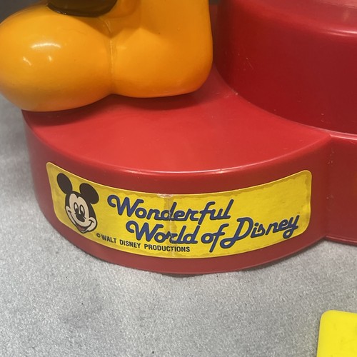 Vintage Disney Mickey Mouse Bank Gumball Machine Complete W/ Bottom & Key Works - Picture 4 of 24