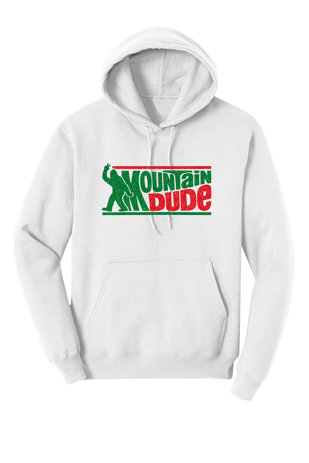 Mountain Dude Logo PRINTED Pullover Hoodie Bigfoot Funny Novelty Apparel