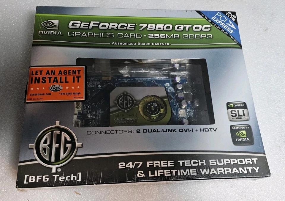 BFG TECH GeForce 7950 GT OC Graphics Card 256MB GDDR3 Brand New In Sealed Box.  - Image 3 of 4