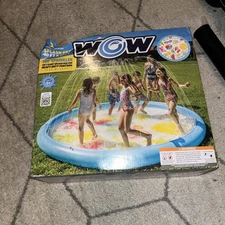 WOW Sports Adventure Splash Pad 10Ft Diameter w/ Sprinkler Inflatable bumper NEW