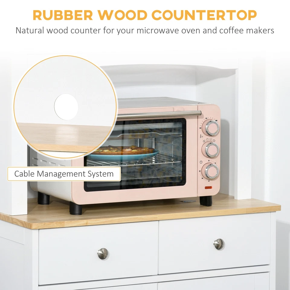 Freestanding 67" Kitchen Buffet with Hutch, Pantry Cabinet - Image 3 of 4