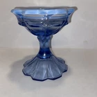Vintage Light Blue Opalescent Fenton Valencia Candlestick Candle Holder