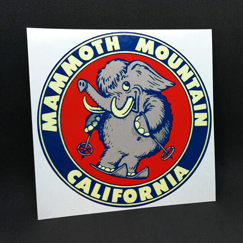 Mammoth Script Sticker MAMMOTH MOUNTAIN Travel DECAL / Vintage Style Vinyl STICKER, California ...