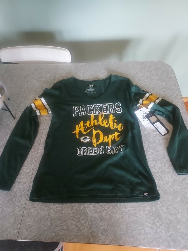NFL Team Apparel Green Bay Packers Women's Size Small V-Neck T-Shirt Top New