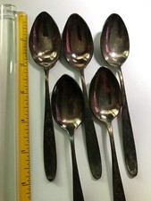 Lot de 5 cuillères argentées - 5 500" Fraget Hefra Met-60