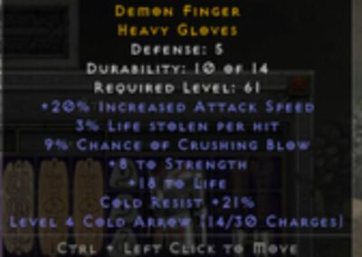 Diablo 2 Resurrected D2R PC 20ias/cb/life leech/str/life/res gloves NL