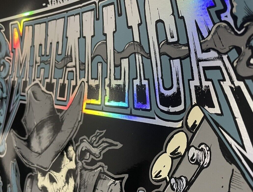 METALLICA- Nashville, TN 2019 Rainbow Blue Foil Artist METALLICA- Nashville, TN 2019 Rainbow Blue Foil Artist