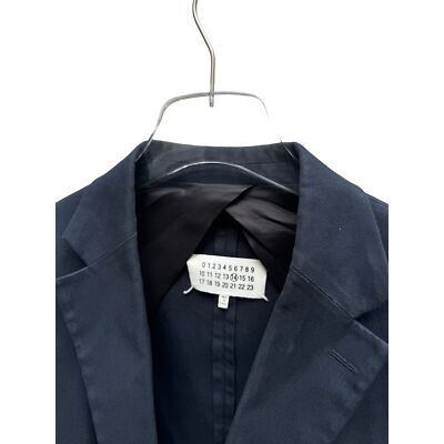 Maison Martin Margiela 4 Stitches Navy Cotton Blazer Jacket