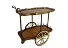 Italian Bar Cocktail Tea Cart Trolley Hollywood Regency Marquetry Inlay Vintage