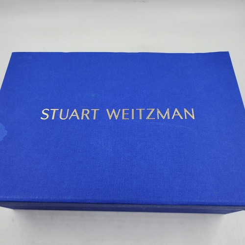 Stuart Weitzman Nudist Curve Glitter High Heel Sandals Women's 7.5B New Pyrite - Picture 17 of 18