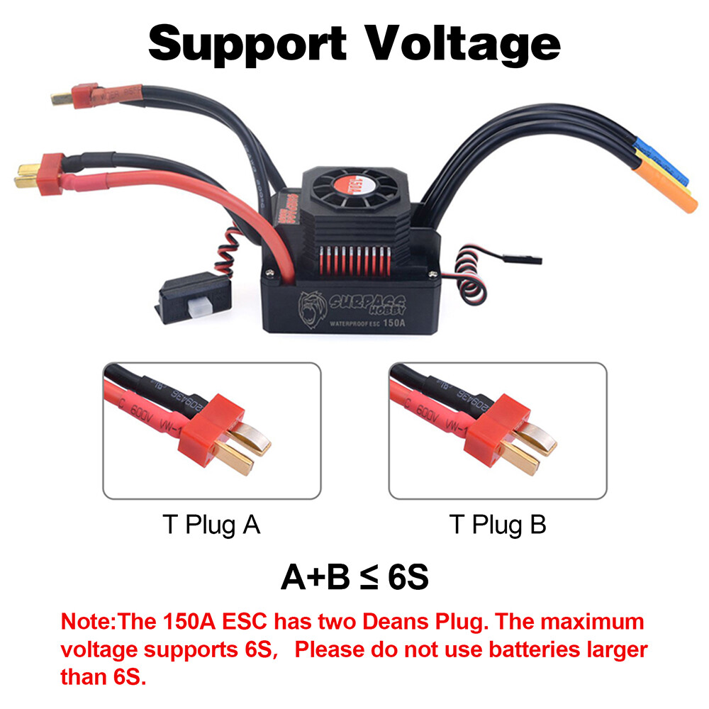 SV PLUS SPORT ESC 取扱説明書付き SURPASS HOBBY KK 150A ESC Waterproof Controller For 1/8 RC