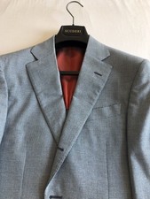 Scuderi tailored jacket men size 46 pied de poule blue