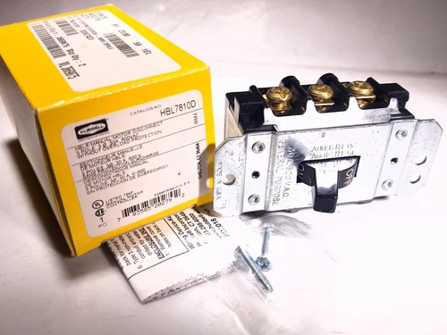 HUBBELL HBL7810D MANUAL MOTOR DISCONNECT W/O OVERLOAD 3P 3PH 30A 600V