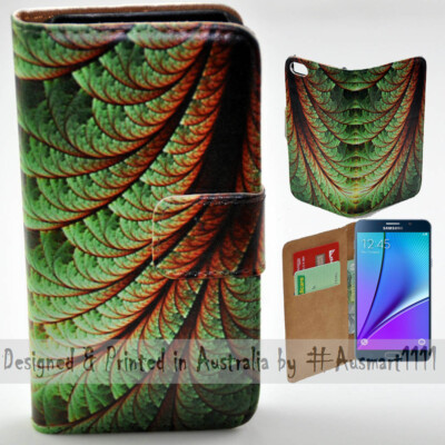 For Samsung Galaxy Note Series - Curl Leaf Pattern Print Mobile Phone Case Cover