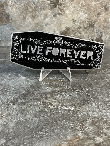 RARE Clandestine Industries Belt Buckle/ Pete Wentz Fall Out Boy - Live Forever - 第 1/14 張圖片