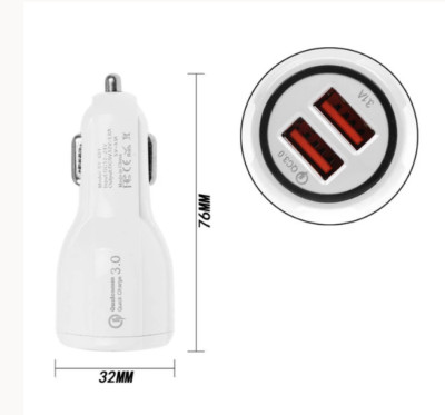 Quick Charge 3.0 Car Charger 2 Ports USB Qualcomm QC Fast Dual Adapter