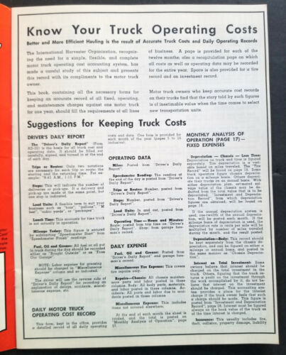 Libro récord de costo de camión International Harvester - sin usar - canadiense - 1966 - Imagen 2 de 6