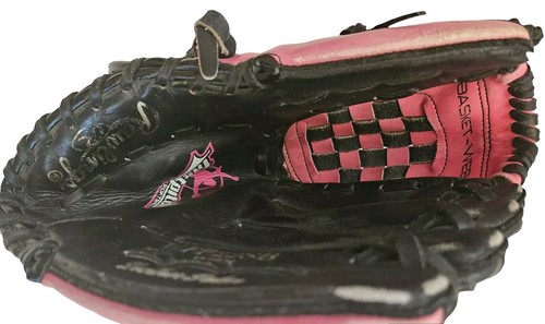 RAWLINGS FP22SB 12-Inch RHT Leather Black/Pink FP Softball Baseball Glove - Picture 3 of 5