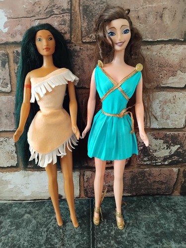 Disney Princess Puppen Meghara Pocohontas Hercules 1995 1997 Vintage Mattel - Bild 2 von 11