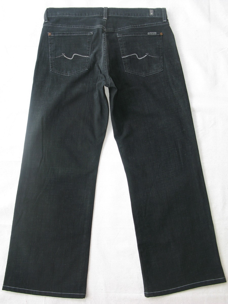 7 For All Mankind Mens Relaxed Jeans 33 x 28 Black