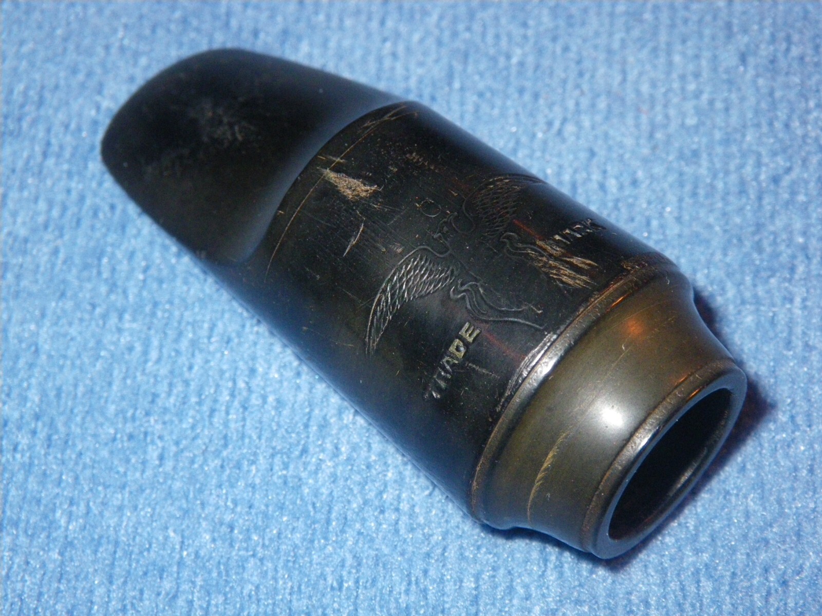 RARE KEY of C SOPRANO SAXOPHONE MOUTHPIECE VINTAGE 1920'S CONN EAGLE