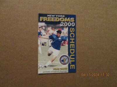 USL New York Freedoms Vintage Circa 2000 Team Logo Soccer Card Schedule
