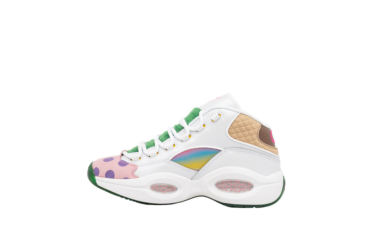 Hasbro x Reebok Question Mid Men\'s Size 5.5 \'Candy Land\' White GZ0081 Rare Reebok Hasbro x Question Mid Candy Land for Sale  main image 2