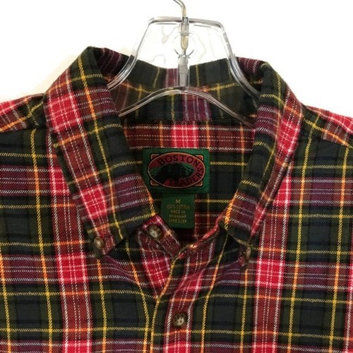 NWT Mens Size Medium Boston Traders Classic Flannel Plaid Button Front Shirt Top - Picture 2 of 4