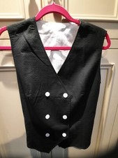 Ladies Etienne Aigner Black Cotton Waistcoat Size 12