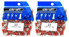 200 PACK RED VINYL 22-18 GAUGE FEMALE QUICK DISCONNECT WIRE CONNECTORS .205"