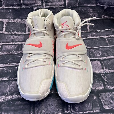 NIKE Kyrie 6 N7 Light Cream Sail Orange Green Mens 18 NEW CW1785